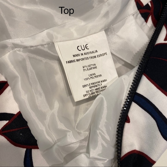 Womens Cue 2 piece set floral peplum top with pencil fitted skirt lined size 6 - Picture 6 of 13